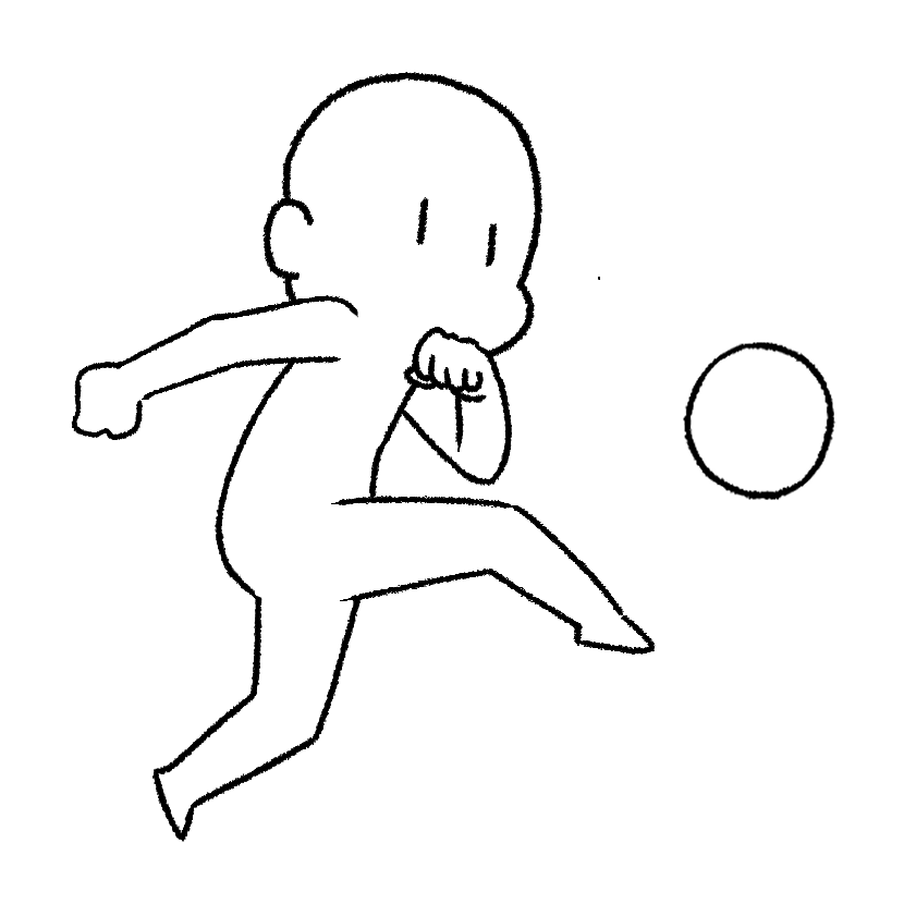 ボールを蹴る