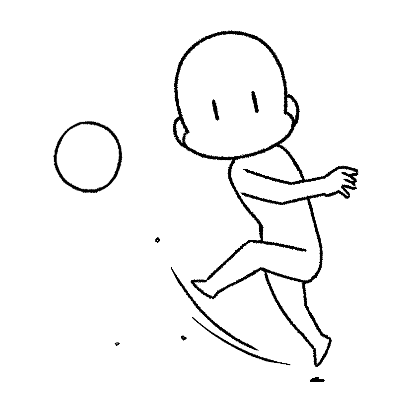 ボールを蹴る（画像2）