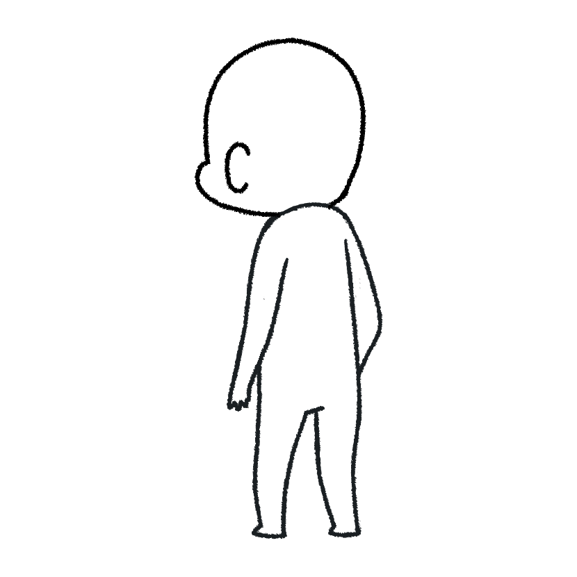 後ろ姿
