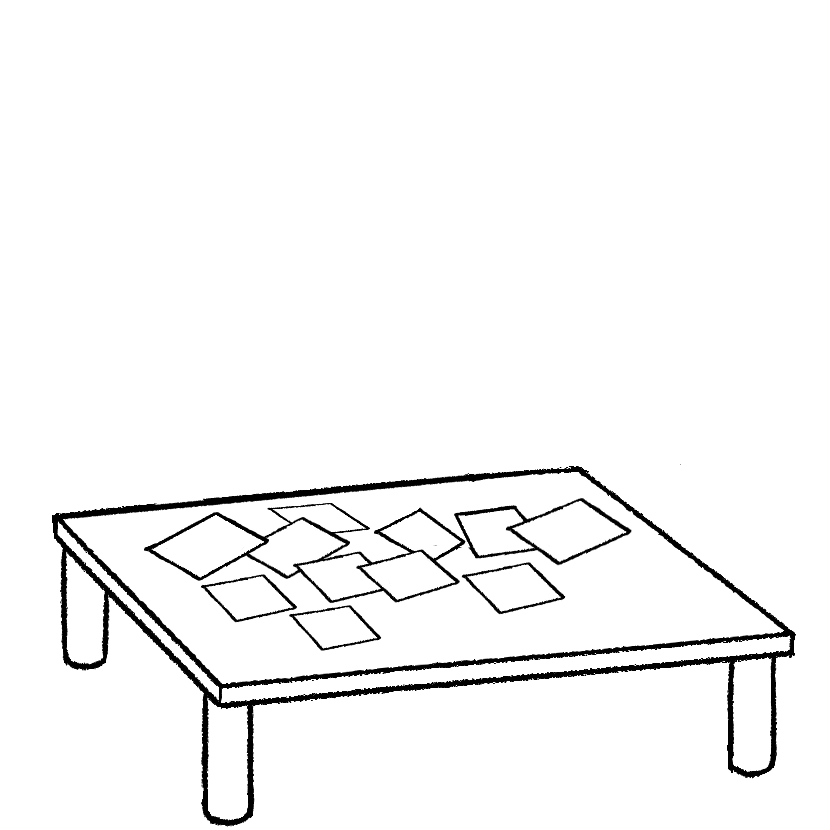 机にカードを並べる（画像3）