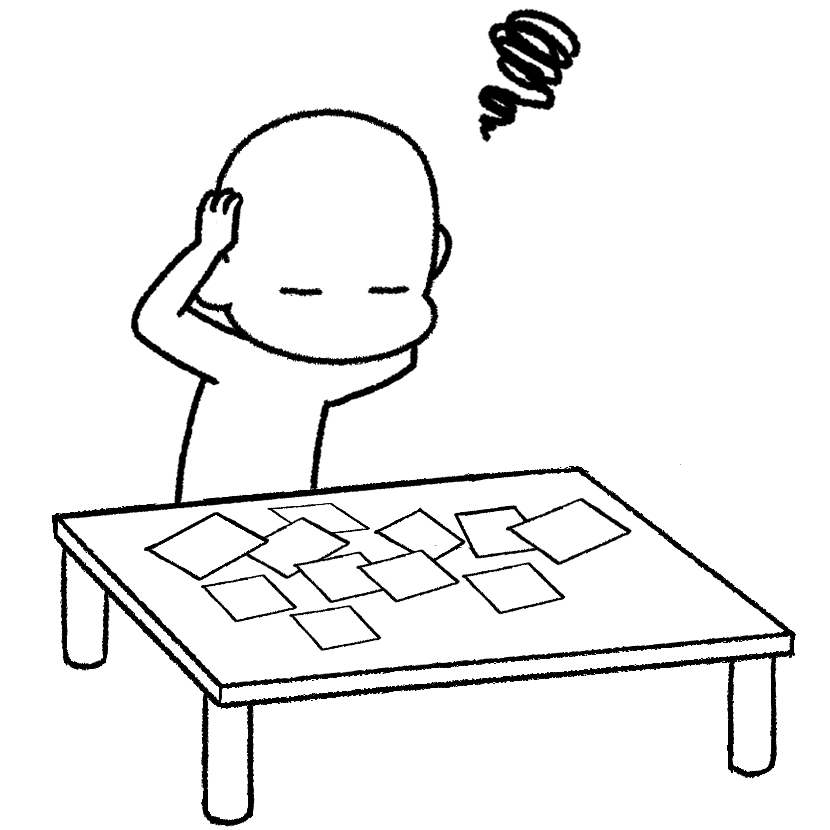 机にカードを並べる（画像2）