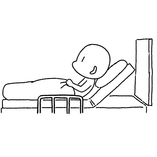 入院中のベッド